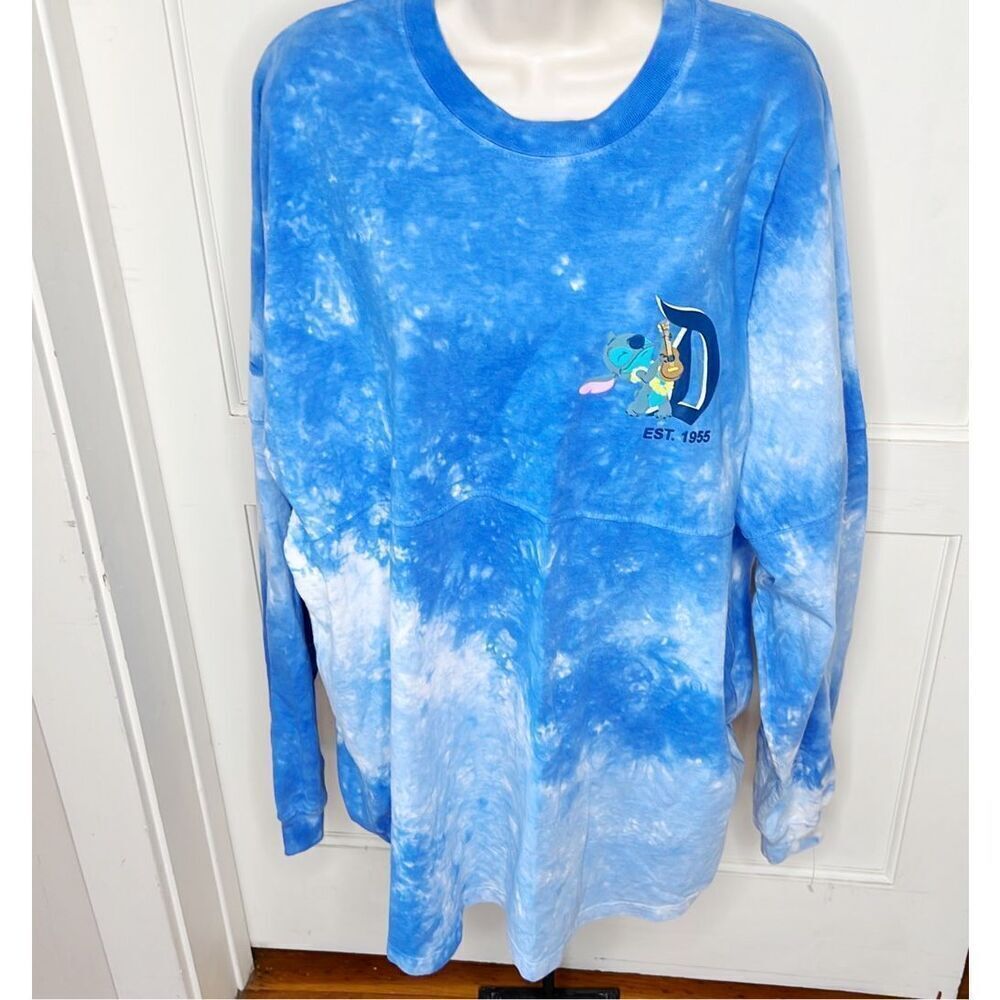 Disney Stitch Tie-Dye Spirit Jersey for Adults Disneyland Hawaiian Vacation XXL